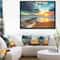 Designart - Beautiful Cloudscape over the Sea - Modern Beach Framed Canvas Art Print
